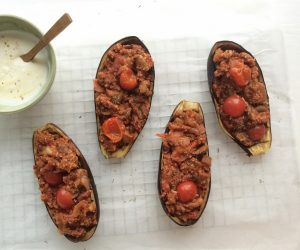 gevulde aubergine