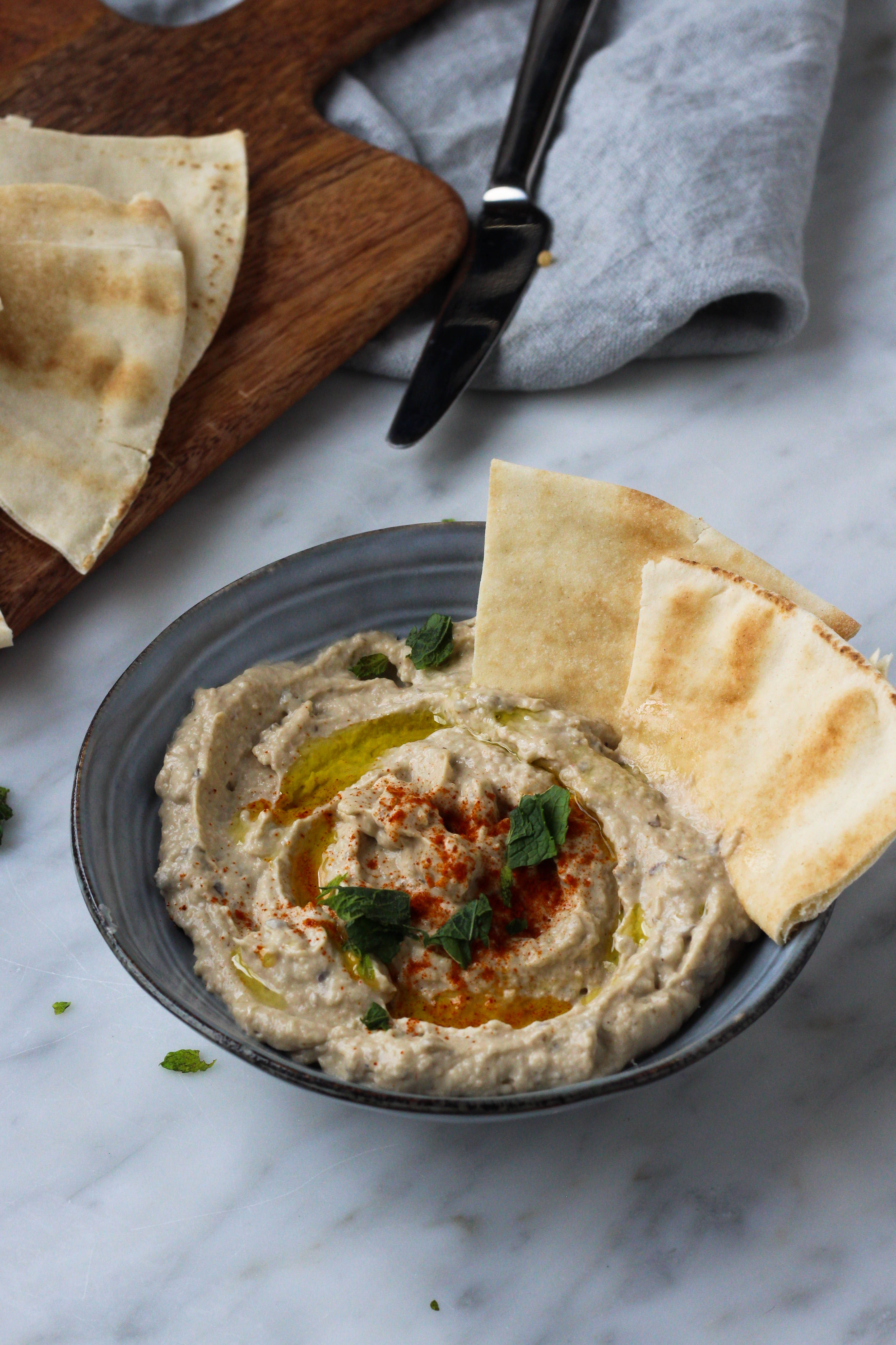 Baba ganoush - Libanese dip van gegrilde aubergine - Feelgoodbyfood