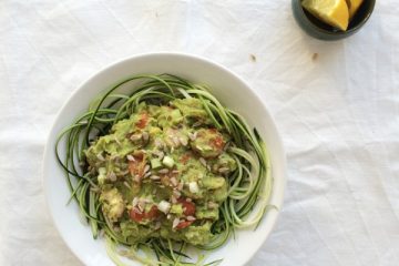 courgetti met avocadosaus