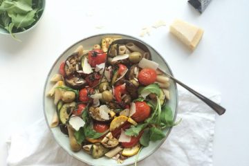 spelt pasta salade gegrilde groenten