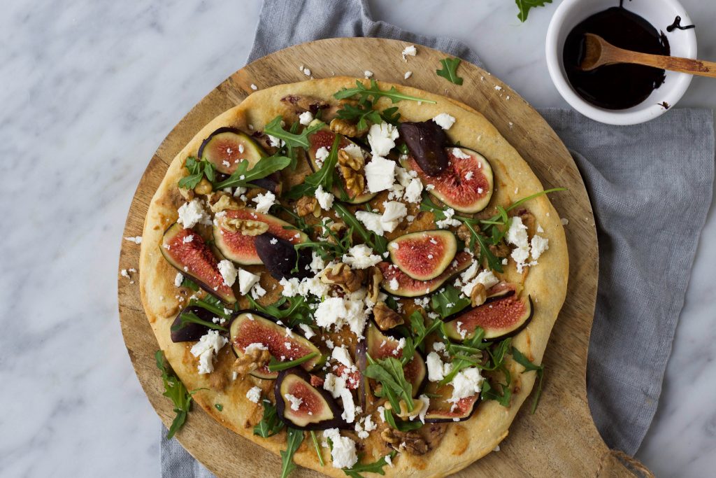 Pizza vijgen feta walnoten