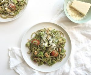 pasta spinazie-noten pesto