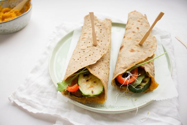 boekweit wrap gegrilde groenten