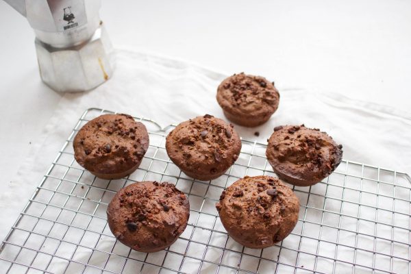 chocolade-espresso muffins