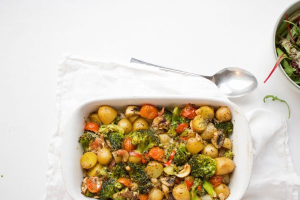Broccoli aardappel ovenschotel kerriesaus
