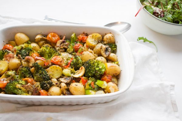 Broccoli aardappel ovenschotel kerriesaus