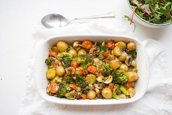 Broccoli aardappel ovenschotel kerriesaus