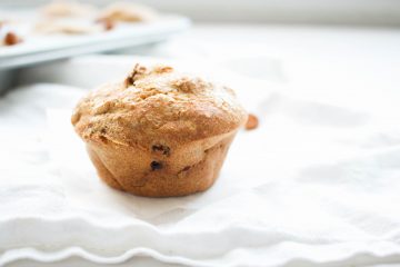 spelt-bananenmuffins met rozijnen