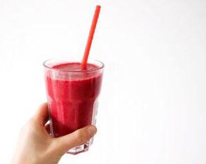 Bieten-frambozen smoothie