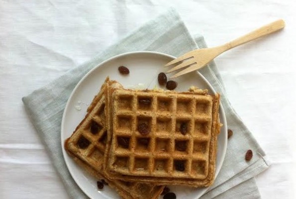 Ontbijten met wafels