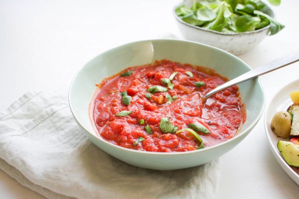 Geroosterde groenten tomatensaus