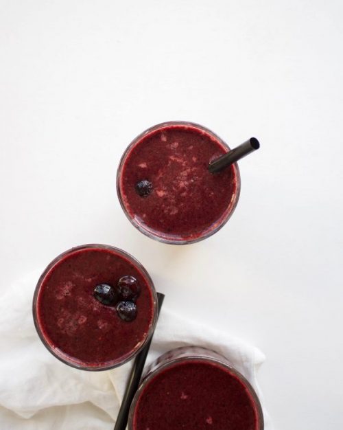 Paarse smoothie