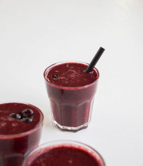 Paarse smoothie