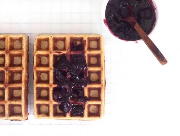 Ontbijten met wafels