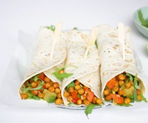 Wraps geroosterde kikkererwten