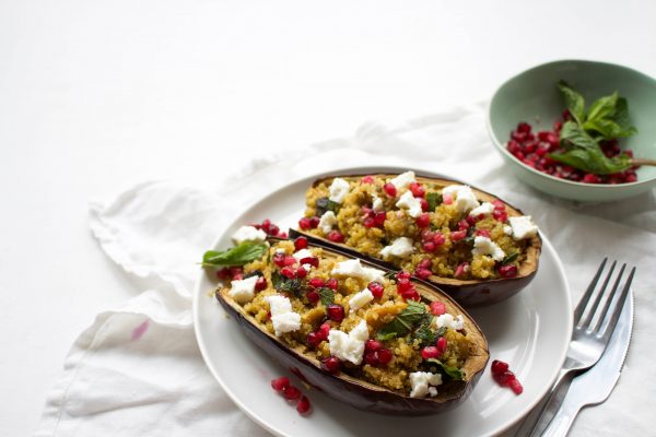 Gevulde aubergine