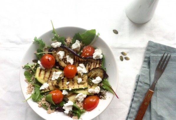 Salade gegrilde aubergine