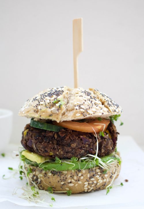 vegan zwarte bonen burgers 