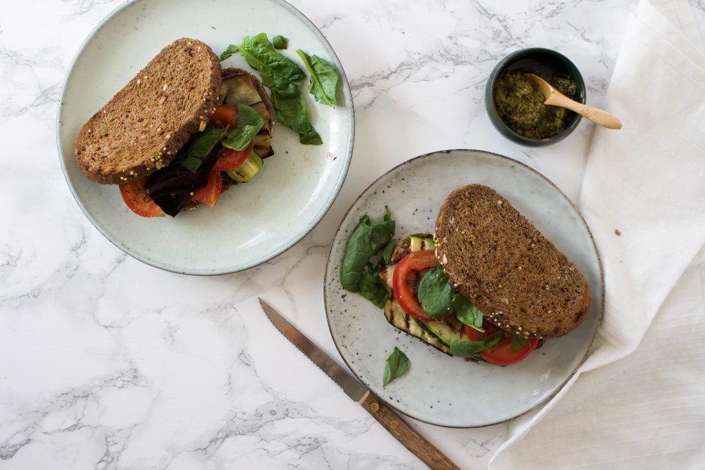 tosti pesto gegrilde groenten