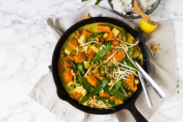 Thaise massaman curry zoete aardappel