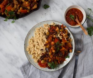 Bonenstoof met Harissa, Ras el Hanout en couscous