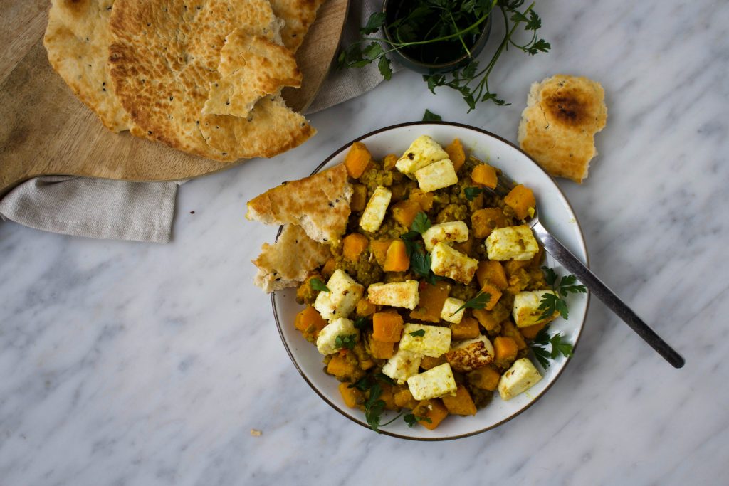 linzen-pompoen curry met paneer