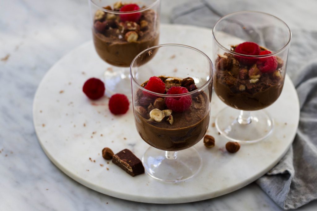 Chocolade-hazelnoot mousse