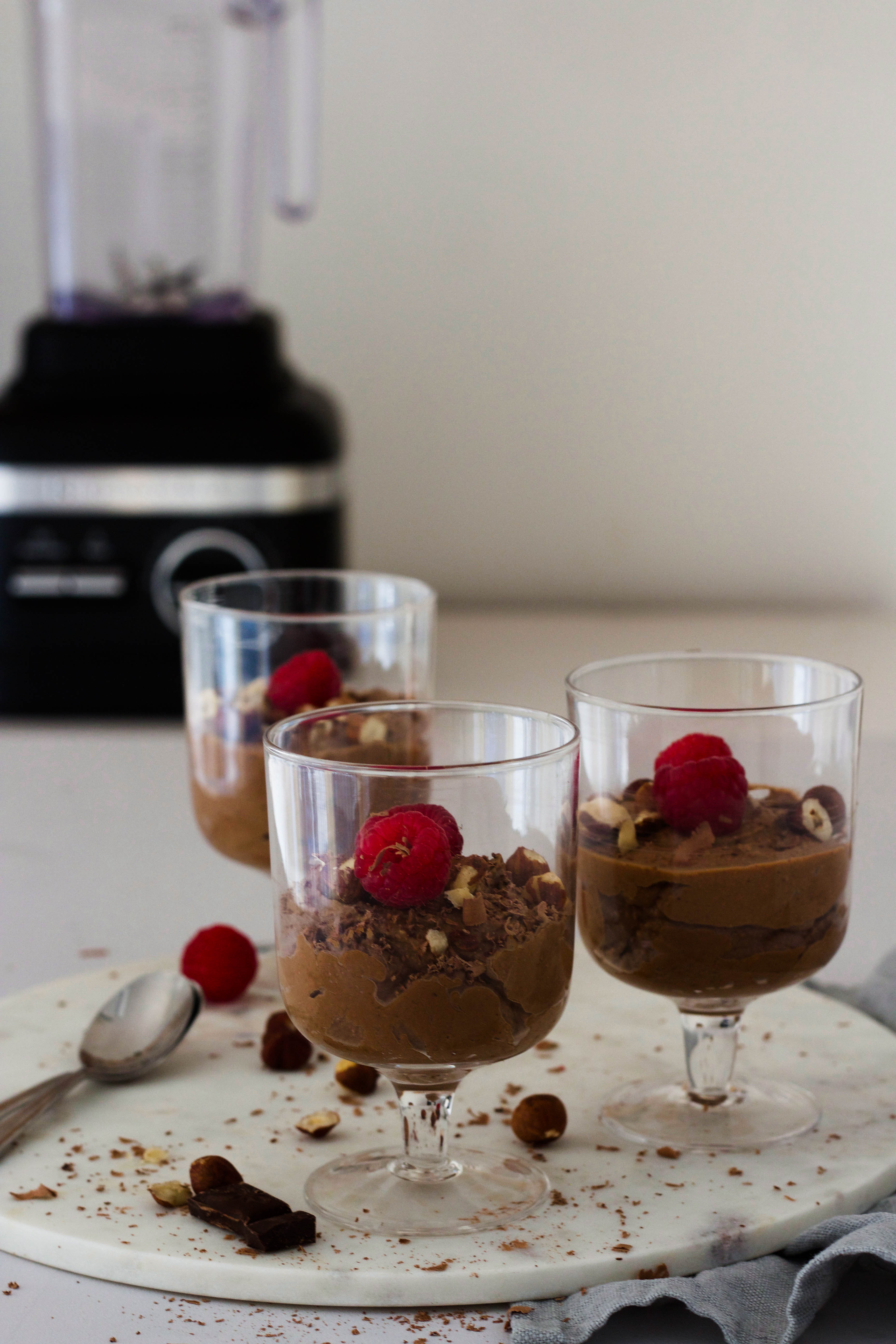 chocolade-hazelnoot mousse