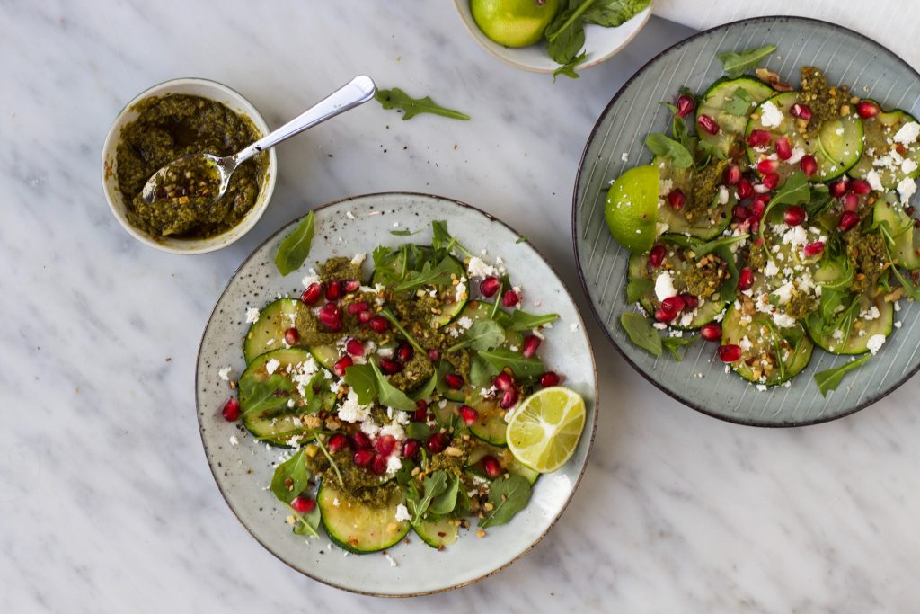 Courgette carpaccio met feta