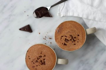 Chocolademelk van pure chocolade