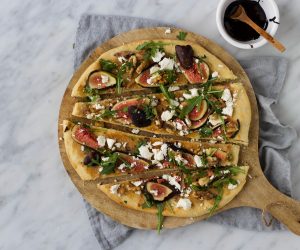 Pizza vijgen feta walnoten