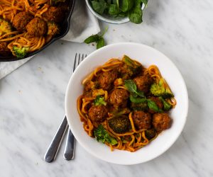 spaghetti met rode saus