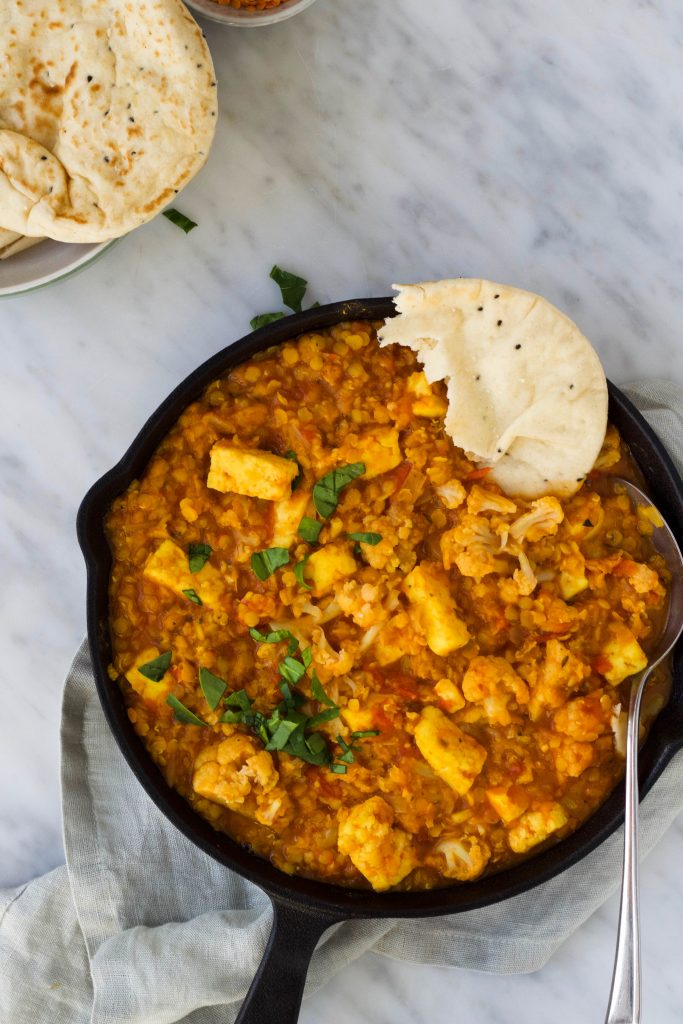 Dahl bloemkool paneer 