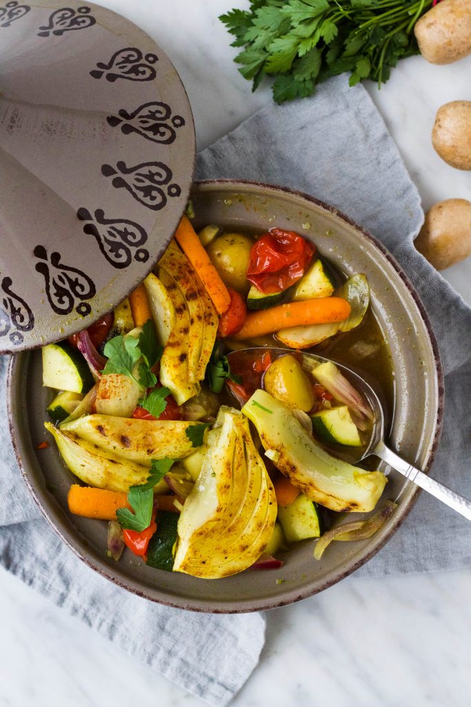 Tajine met aardappel, venkel en ras el hanout - Feelgoodbyfood