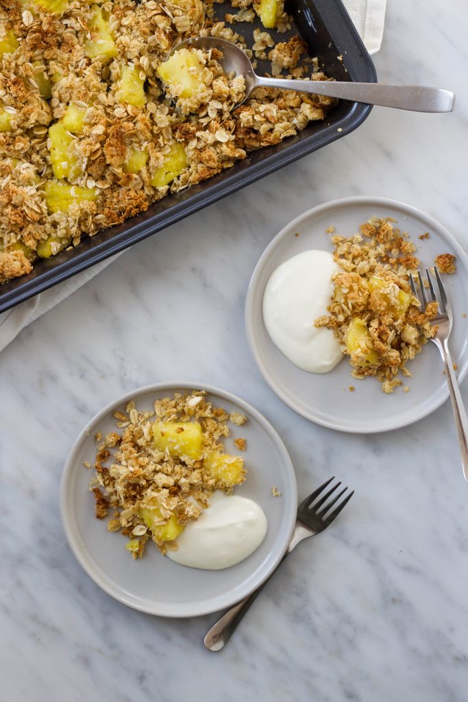 ananas-kokos crumble pasen