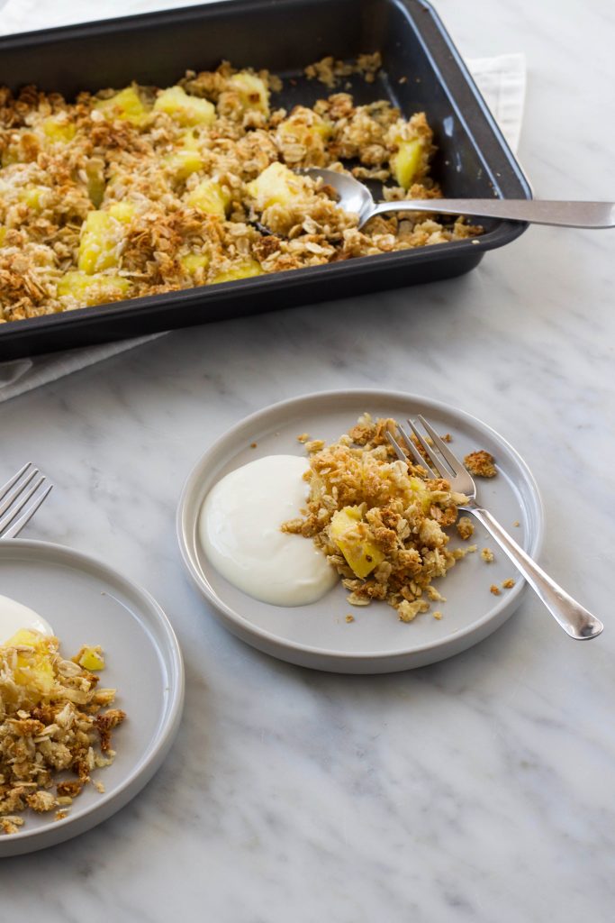 ananas-kokos crumble pasen