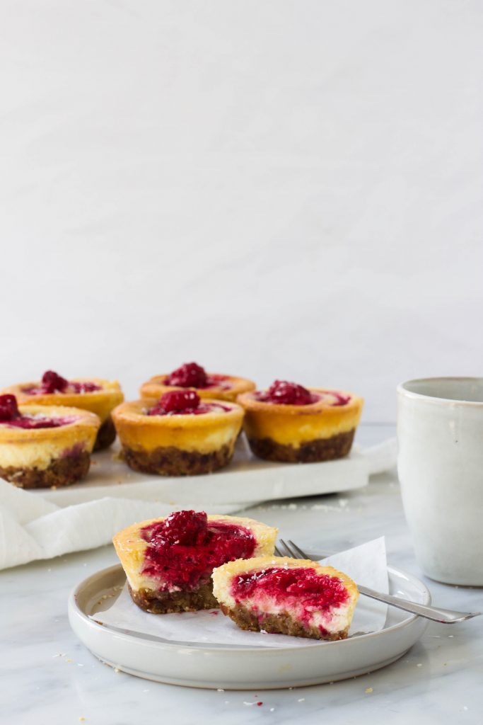 mini citroen-frambozen cheesecakes 