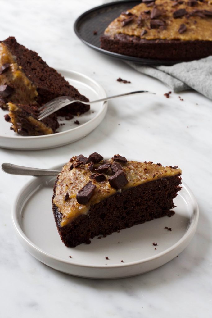 chocoladetaart met salted caramel feelgoodbyfood