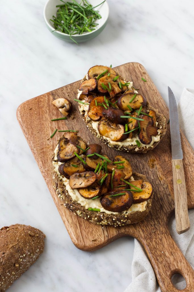 Toast met champignons