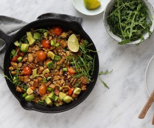 scrambled tofu met tempeh