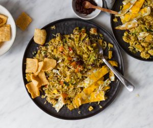 vegetarische nasi tempeh ei