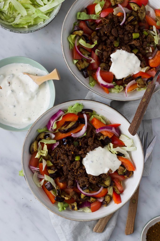 Griekse gyros salade