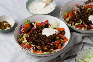 Griekse gyros salade