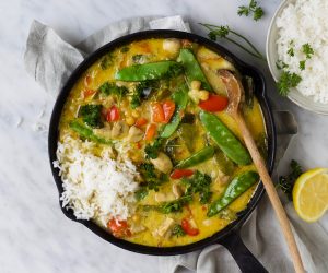 Thaise groene groentecurry