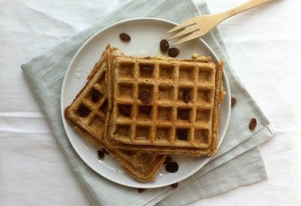 wafels appel rozijnen