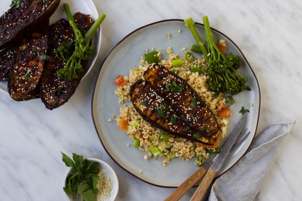 Miso aubergine sesam