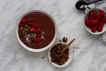 Chocolade-avocado smoothiebowl