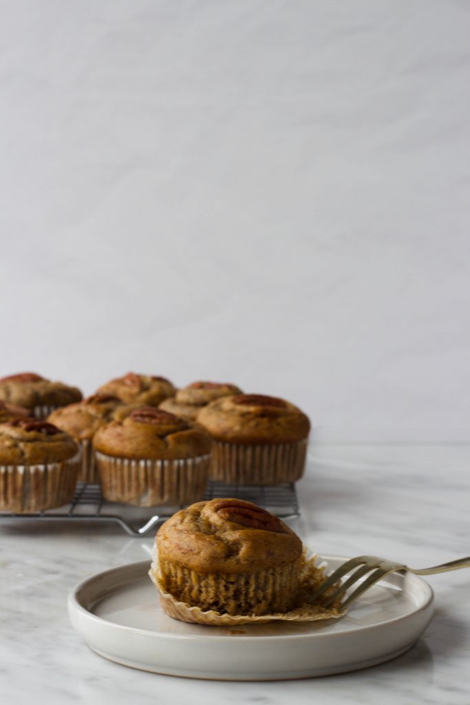 Banaan-pecan muffins