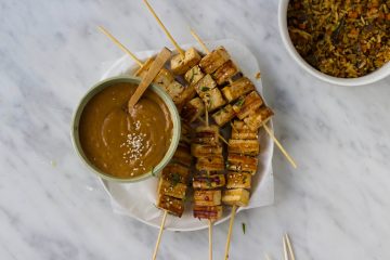 Gegrilde tofu sate